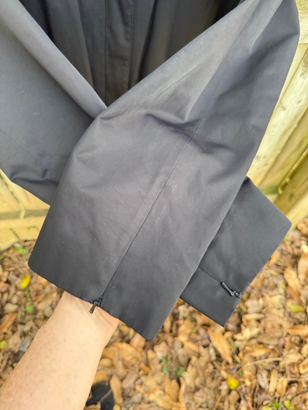 Anne Klein 2 Black Trench Coat cotton blend belted collar pockets academia 14 - Picture 6 of 11